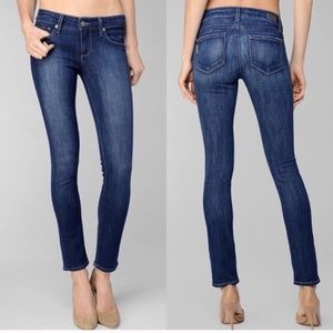 PAIGE - Skyline Ankle Peg Skinny Jeans size 26 Blue EC Brushed Cotton